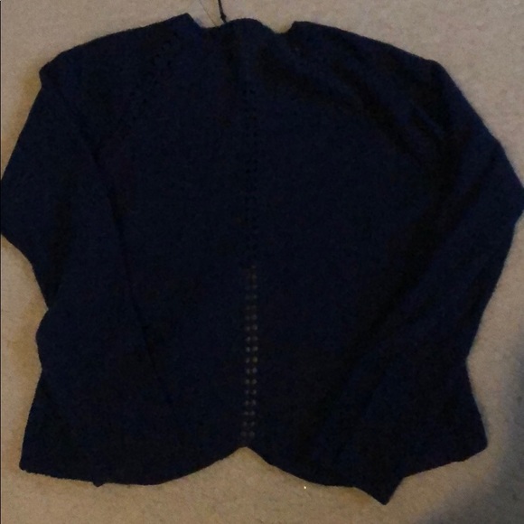 NWT Navy 3 button sweater - Picture 2 of 5